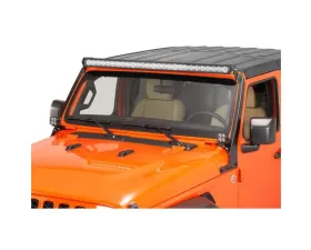 Quadratec Windshield Light Bar Brackets w/ A-Pillar Light Mounts Jeep Gladiator JT | Wrangler 2018-2021
